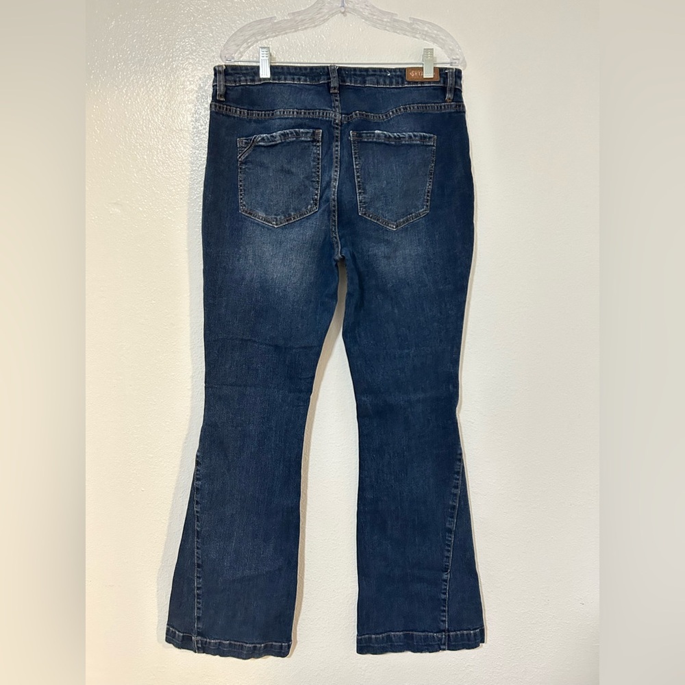 Shyanne Dark Blue Flare Jeans - Picture 5 of 5